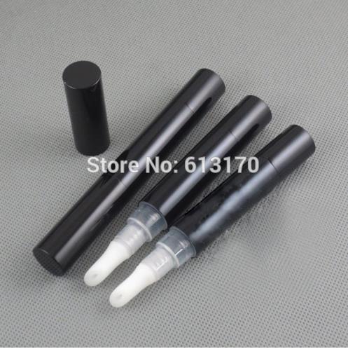 Free shipping 5ml lipgloss tubes black DIY Empty Gel bottle,Concealer cosmetic packing container 50pcs/lot