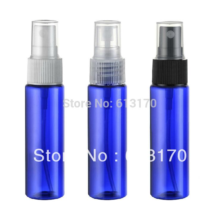 Free shipping 30ml blue spray bottle perfume bottle nozzle three color cosmetic packaging container 50pcs/lot