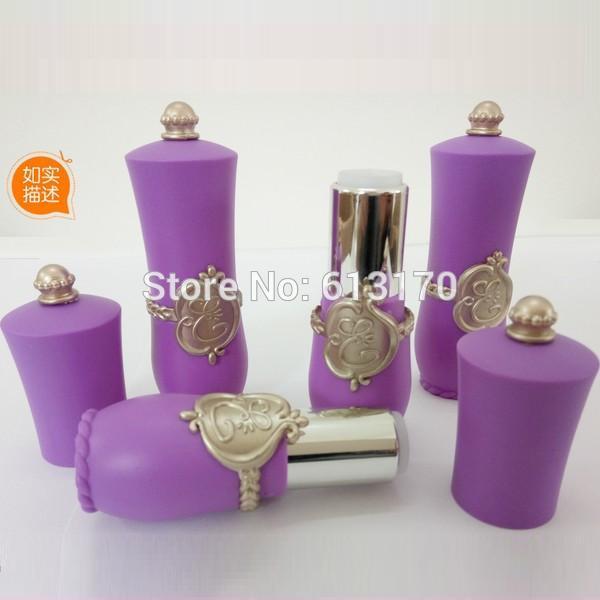 50pcs/lot 4g Empty Lipstick Tubes Purple cute Lip balm Container elegant Chapstick Lip gloss tube diameter 12.1mm