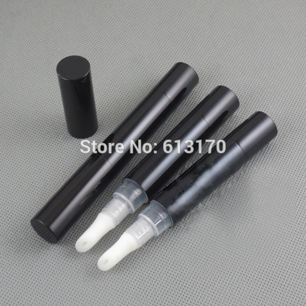 Free shipping 5ml lip gloss tubes black DIY Empty Gel bottle,Concealer cosmetic packing container 50pcs/lot