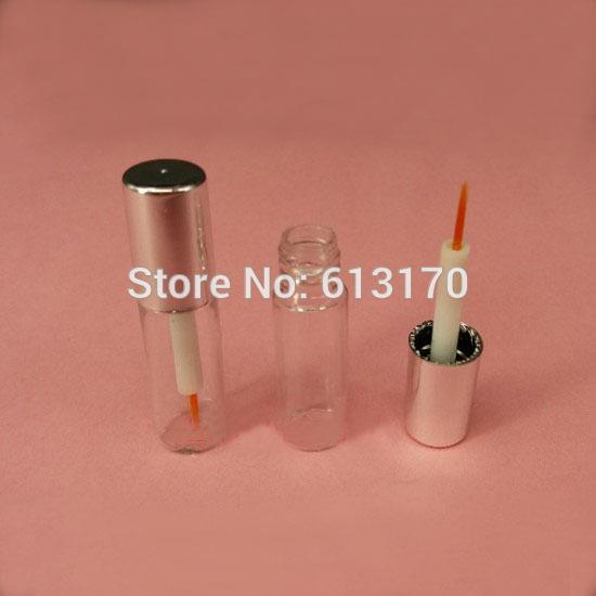 New arrival 1.2ml Eyeliner tubes Clear Bottle Silver Cap Empty revitalash Eyelash Bottles for women DIY make up cosmetic packing