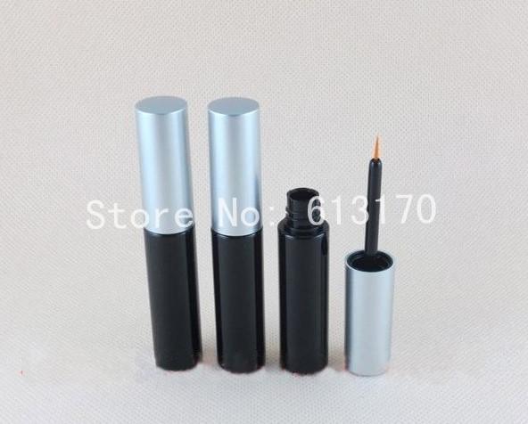 New arrival 8ml 30/lot Portable empty Eyeliner tubes Black revitalash Eyelash Bottles silver lid for women free shipping