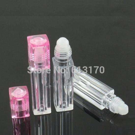 Free Shipping 6ml square lip gloss bottle,essential oil bottles,Empty roller bottle,cosmetics packing container for women men