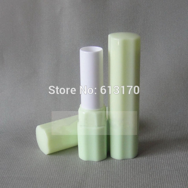 New Arrival 4g Lip balm Tubes Empty Green lipstick tube Flat bore Square DIY Make up lip gloss Packing container