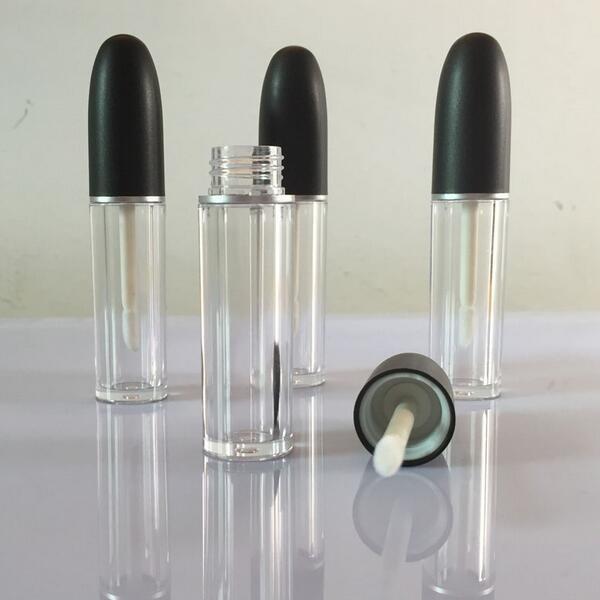 New Arrival Empty Lip gloss Tubes Black Top Bullet Shape DIY Lip balm tube Lipstick Packing container