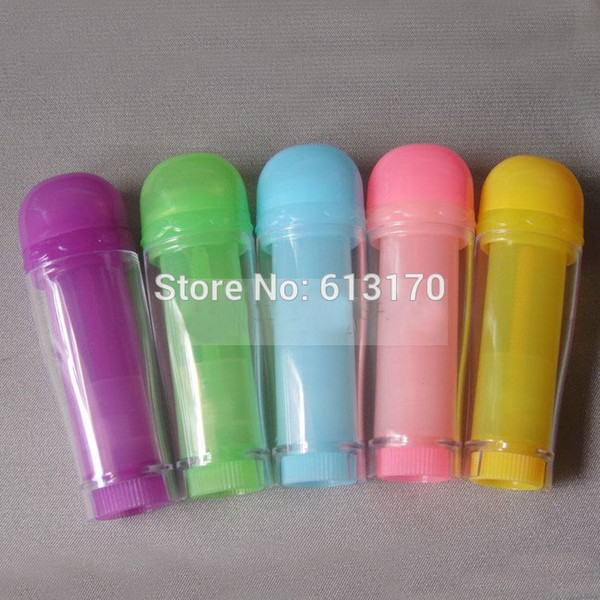 New Arrival 5g Lip balm Tubes 5ml Empty lip stick tube Colorful DIY Lipstick Packing container Pink,Blue,Green,Yellow,Purple