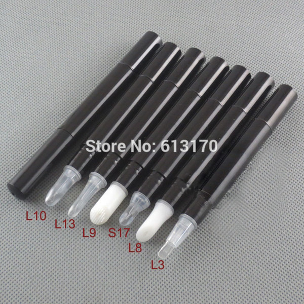 New Arrival Empty Lip gloss Tubes Black Top DIY Anti acne pen tube pale spot tube Packing container