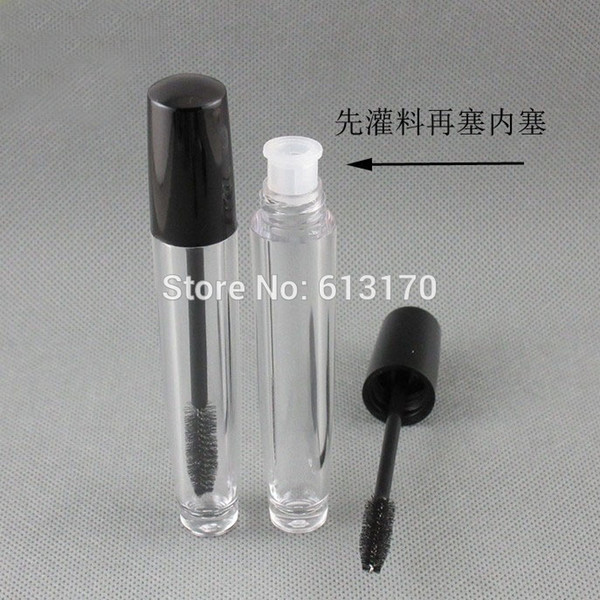 8ml Mascara tubes With Black Cap Empty Clear revitalash Eyelash Bottles DIY make up cosmetic packing container