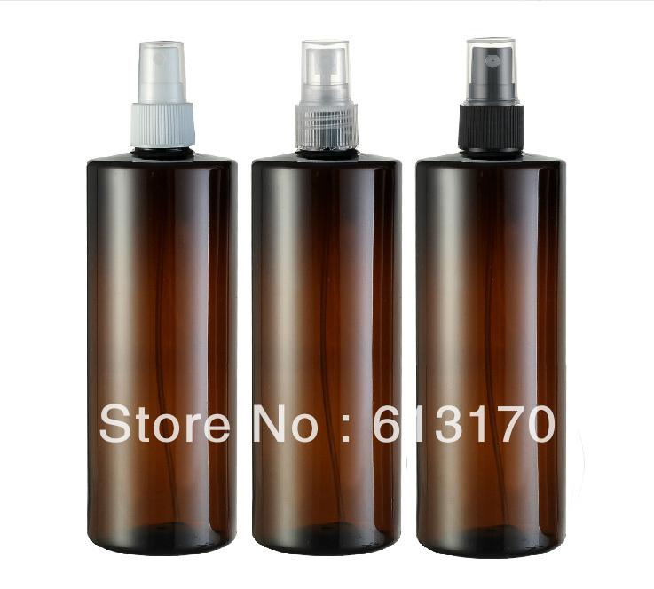 500ml DIY pet perfume bottle 500cc mist spray bottle plastic cosmetic packing container brown Free shipping