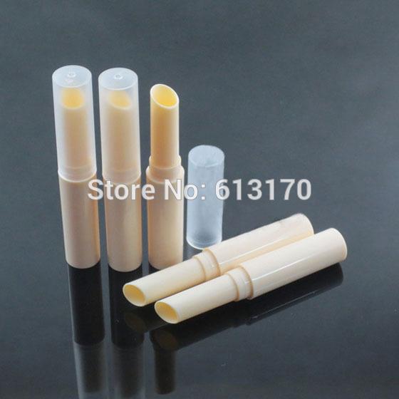 New Arrival Empty Lip balm Tubes Beige lip stick tube Bevel bore DIY Lip gloss Packing container