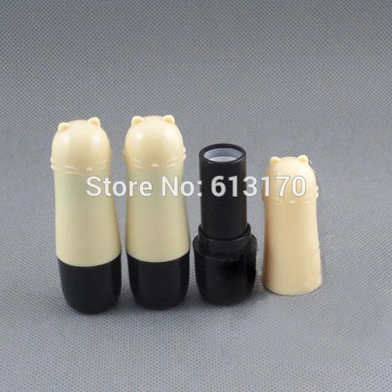 New Arrival 4g Lip balm Tubes Empty lipstick tube Cat shape DIY lip gloss Packing container Beige