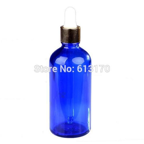 Wholesale 100ml Blue Glass bottles with dropper Empty Dropper Bottle, Glass Perfume Vials, Essential Oil bottles, Small sampling container