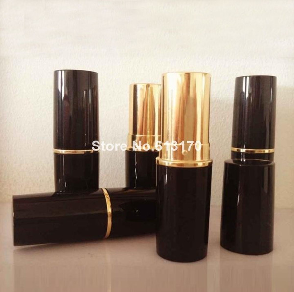 DHL OR EMS High quanlity 4g square empty lip balm tubes diy lipstick lip gloss tube black gold for women men Free shipping