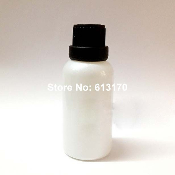 30ml 1OZ White Glass Bottles with Black Big Cap Tamper proof Lids Essential Oil Dropper Vials Empty Glass Bottles 50pcs/lot