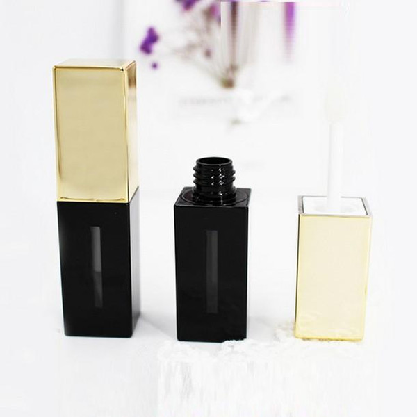 New arrival 5g Empty lip gloss tubes DIY lipstick bottle Square Cosmetic lip balm container Gold Cap for women men 12.1mm