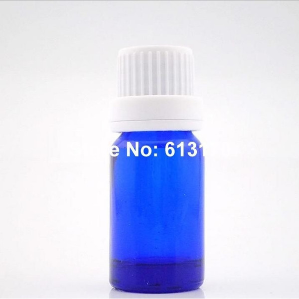 10ML 1/3OZ Empty Glass Bottles Blue Vials with White Cap 10CC Essential Oil Bottles No frosted 30pcs/Lot