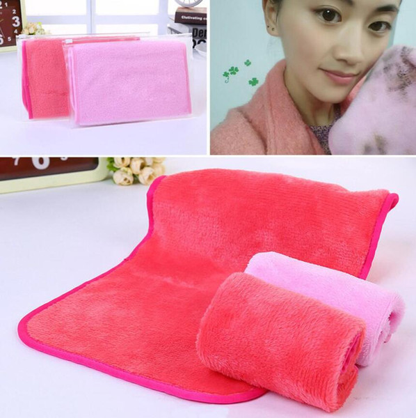 21*38cm Microfiber Makeup Remover Reusable Makeup Eraser Towel Remover Wipes No Need Cleansing Oil PVC Box Original gift Free Shipping