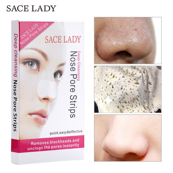 SACE LADY 14 Pcs Nose Strips Blackhead Remover Mask Deep Cleansing Black Head Cleaner Nasal Sticker Face Dot Spot Skin Care