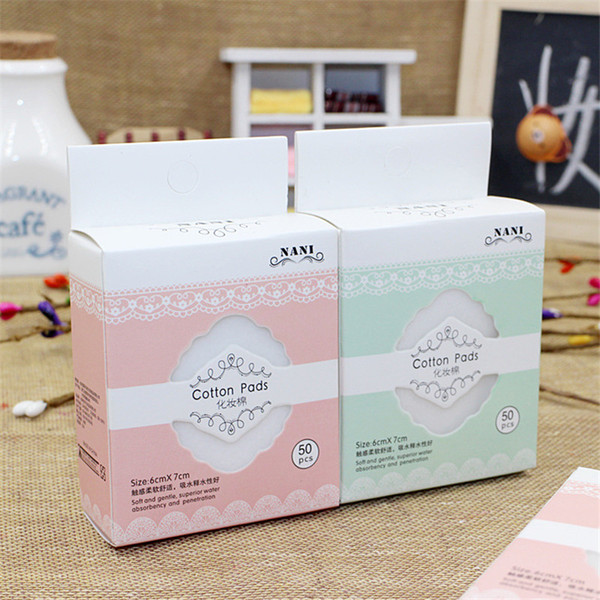 6000pcs=120Boxes NANI Makeup Cotton Wipes Makeup Tools Nail Polish Face Tips Removal Cotton Pads Wipe Cotton Cosmetics DHL 7009