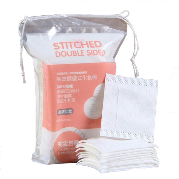 50 PCS/Bag Wipe Cotton Deep Cleansing Pads Discharge Makeup Remover Cotton Wipes Nail Art Polish Remover Cotton Make up cleaning pads