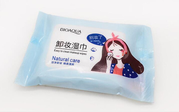 BIOAQUA Makeup remover Wet wipes 25 pcs Disposable Makeup remover Easy to clean makeup wipes Natural care