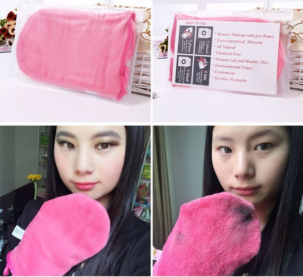 wholesale Water discharge makeup gloves superfine fiber material feel soft makeup effect is good easy to carry and wash