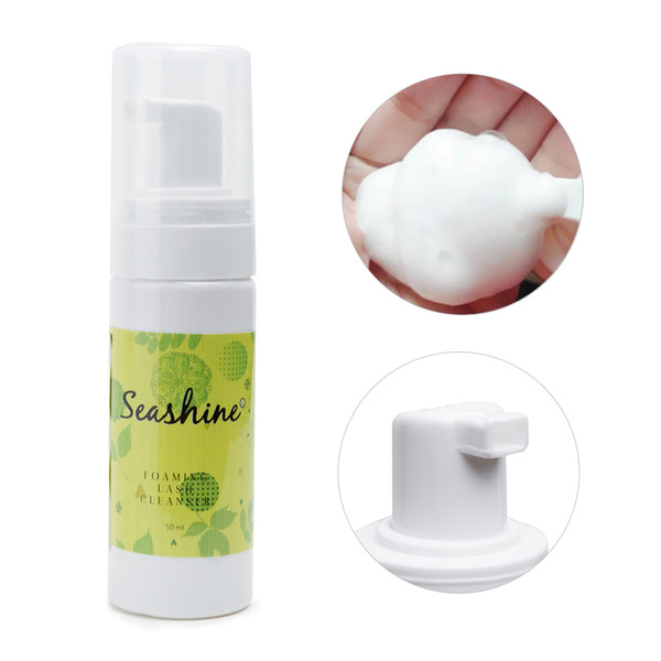 Seashine Foaming Cleanser Wash Foaming Lash Extension Cleanser with Cleansing Brush Foam Cleaning Solution Eyelash Extension