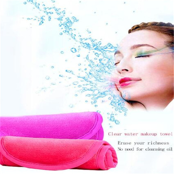 Makeup face towel microfiber facial cloth make up cleaner Washable clean mascara cosmetics with water DHL free shipping