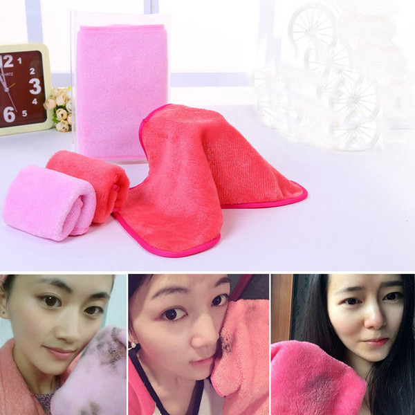 40*17cm 4colors Makeup Remover Towel Natural microfiber Cleaning Skin Face Towel Facial Wipe Cloths Wash Cloth Bridal Towel GGA251 60pcs