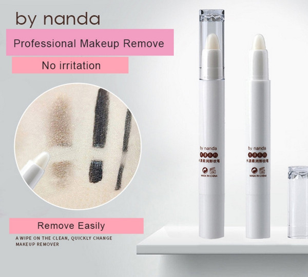 BY NANDA Makeup Remover Stick Convenient Quickly Eyes & Lip Fixed Makeup Pen Deeply Clean Beauty Remove Stick DHL free shipping