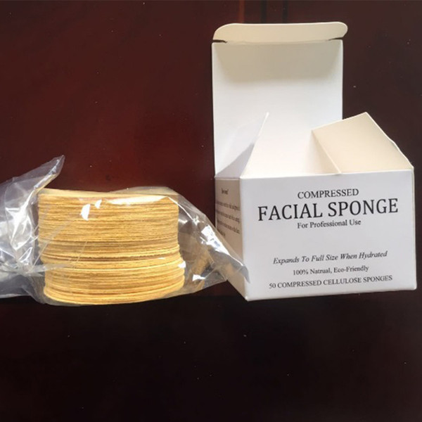 (50 Count) 65mm*10mm Compressed Facial sponge for professional use 50pcs/se