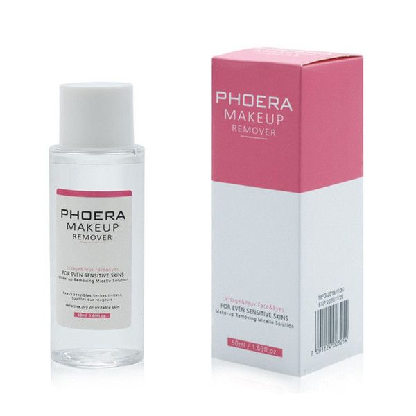 PHOERA 50ml Cleansing And Make-up Removing Water PHOERA 1PC High Performance Deep Cleansing Water Face Lip Eye Makeup Remover 480pcs/lot DHL