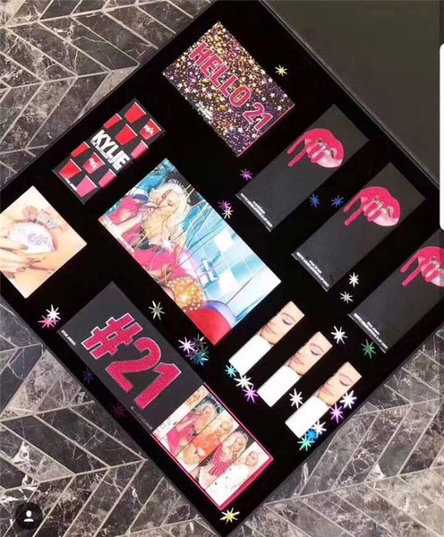 2018 Birthday collection makeup set 21 birthday lipstick set Birthday kit set big box eyeshadow palette free shipping