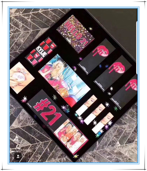 Newest Birthday collection makeup set 21 birthday lipstick set Birthday kit set big box eyeshadow palette