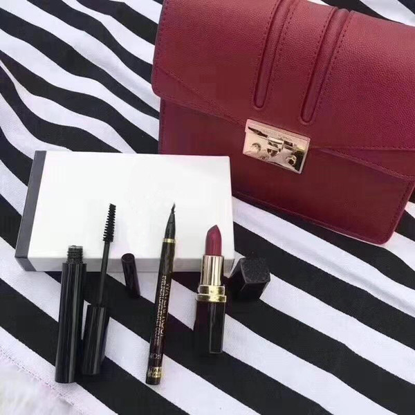 New Famous Luxury Brand 3in1 Kollection Makeup set Matte Lipstick Mascara Eyeliner set lip Kit