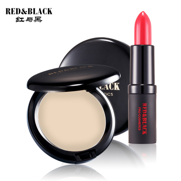 Red&Black Makeup Tool Kit 2PCS Cosmetics Including Cream foundation concealer sexy color lipstick makeup cosmetic set