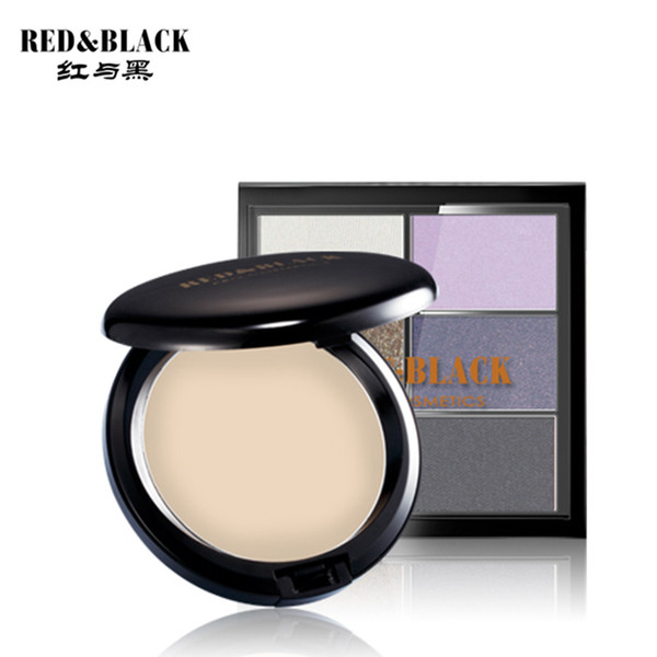 Red&Black Makeup Tool Kit 2PCS Cosmetics Including Cream foundation concealer six color eyeshadow powder makeup cosmetic set