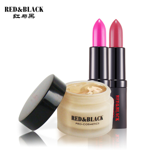 Red&Black Makeup Tool Kit 2PCS Cosmetics Including highlight Moisture Rich foundation Matte lipstick makeup cosmetic set