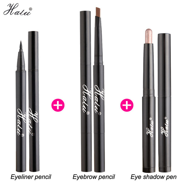 HaLu women beauty eye makeup set Kit Durable waterproof Eyebrow eyeliner eyeshadow pencil pen combination eye makeup set Hot Sale