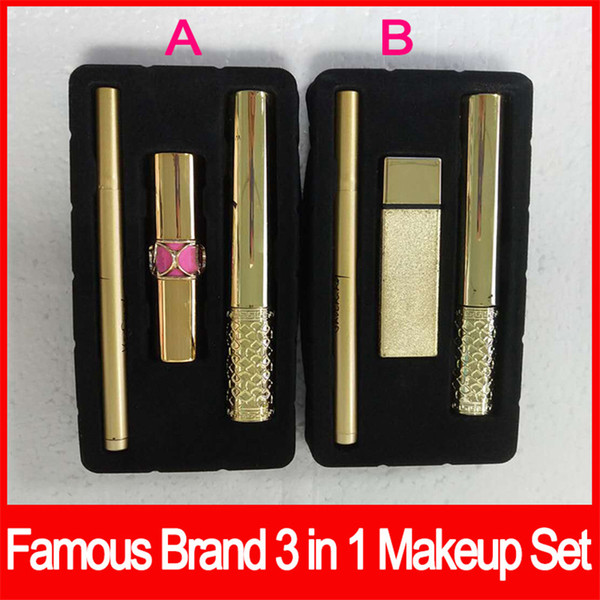 Famous luxury brand makeup sets Kollection matte lipstick eye mascara lipstick cosmetic kit with box 2 types