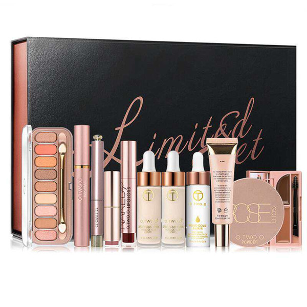 O.TWO.O 11 Pcs/Kit Makeup Set Foundation Eye Shadow Lipstick Pen Eyeliner Mascara Lip Gloss Ladies Makeup Kit Gift