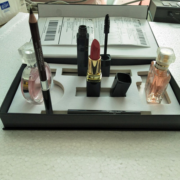 2019 Newest makeup sets perfume lipstick eyeliner mascara 5 in 1 with box dhl free shipping