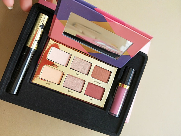 Tarteist 1pcs 6 color eyeshadow+1 pcs mascara+1 pcs lip gloss Fashion combination suit free shipping