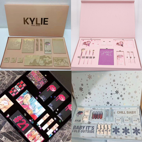 Drop Ship Kylie Jenner Christmas 21st Birthday Send Me More Nudes Collection Makeup Set Take Me on Vacation I want it all Big Box