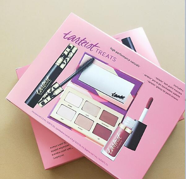 Tarteist 1pcs 6 color eyeshadow+1 pcs mascara+1 pcs lip gloss Fashion combination suit free shipping