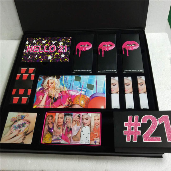 2018 Hello 21 Birthday collection makeup set 21st birthday lipstick set Birthday kit set big box