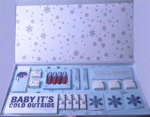 2018 newest Christmas Collection Set Chill Baby & Baby it,s cold outside Eyeshadow Liquid Lipsticks & Lip Liner dhl free shipping