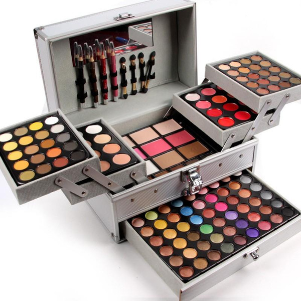High Quality Miss Rose makeup set Professional Cosmetic Case Makeup Kit Eye shadow Blush Mirror Concealer Case Suitcases