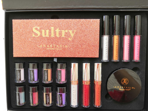 2018 Christmas Makeup Bundles Gift Box Eyeshadow Lipstick Metallic Liquid Loose Powder Matte Lip Gloss Highlighter