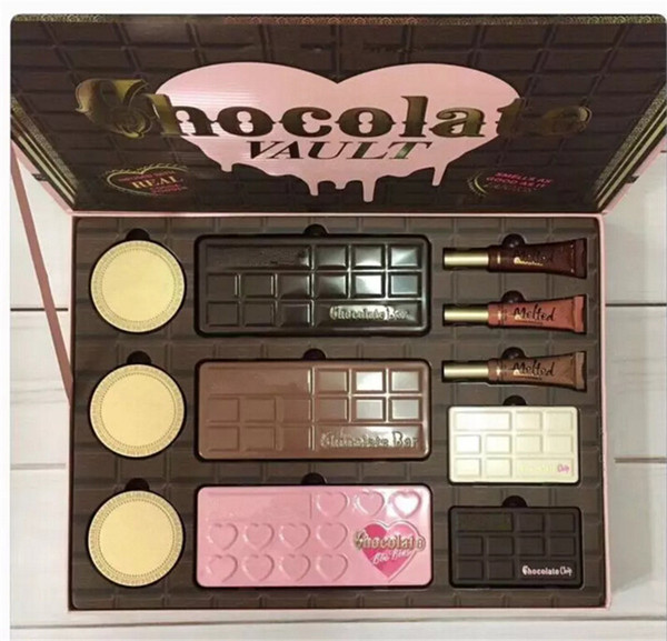 Faced Limited Edition Chocolate Vault eyeshadow foundation primer makeup set for 2017 Christmas gift DHL shipping